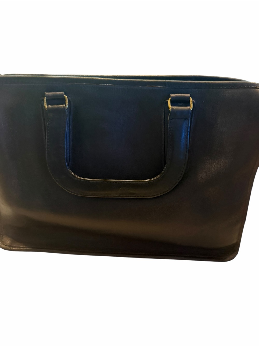 Coach Bonnie Cashin SlimNYC 70s Classic Black Leather Women’s Tote Bag vintage